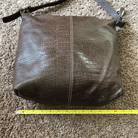 Dooney & Bourke brown embrossed shoulder b… - Picture 15 of 16